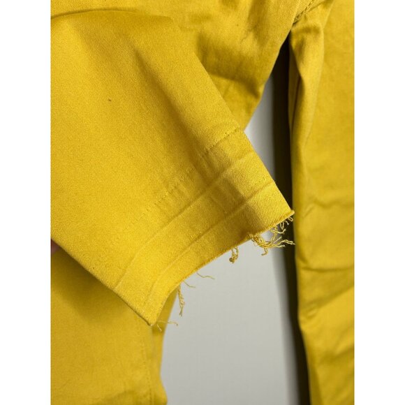 Hawthorne boutique yellow jeggings women’s size 6 mustard yellow raw hem skinny - Picture 5 of 9